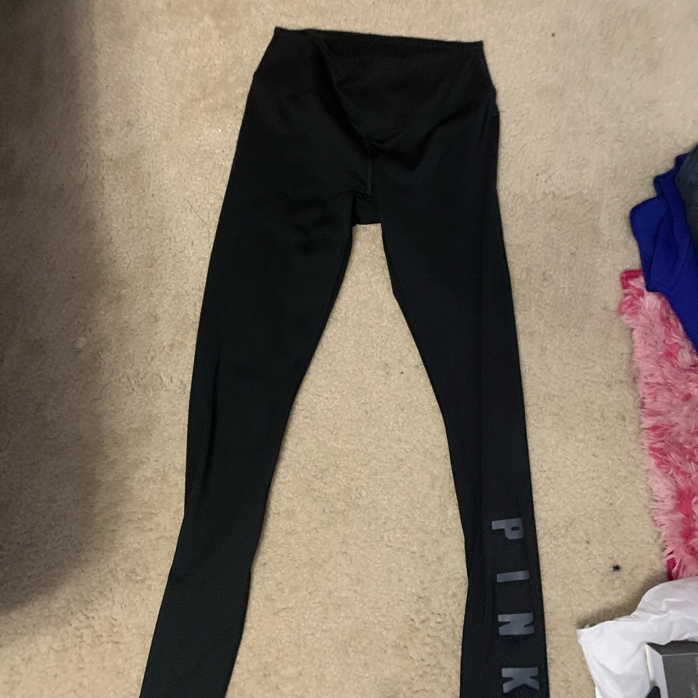 Black pink brand leggings